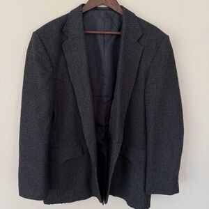 Men's Dark Charcoal Textured Blazer - Tailored Western Wear Sport Coat